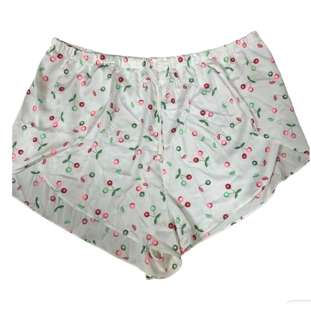 Colsie Preppy Coquette White Cherry Butterfly Sleep Shorts Size Large